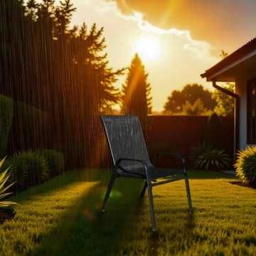 NOWY Zestaw Mebli Ogrodowych Okrągły Stolik i 2 krzesła Taras Balkon