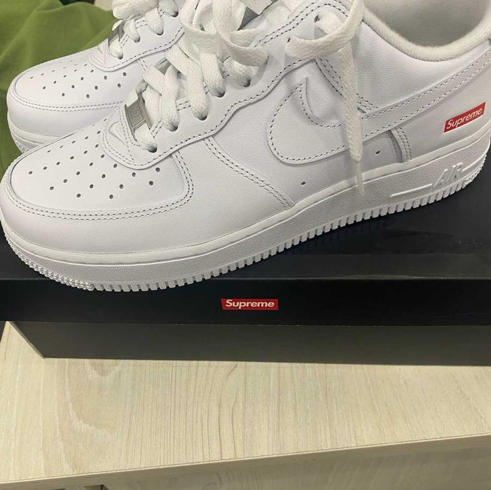 Białe Buty Nike Air Force 1 Low Supreme White Rozmiar.38.5