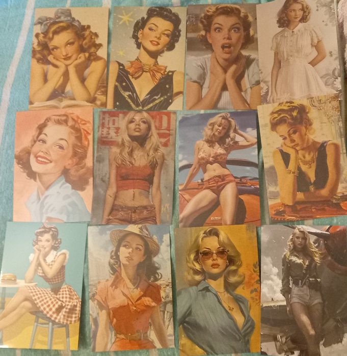 Листівки вінтажні дівчата пін ап еротіка