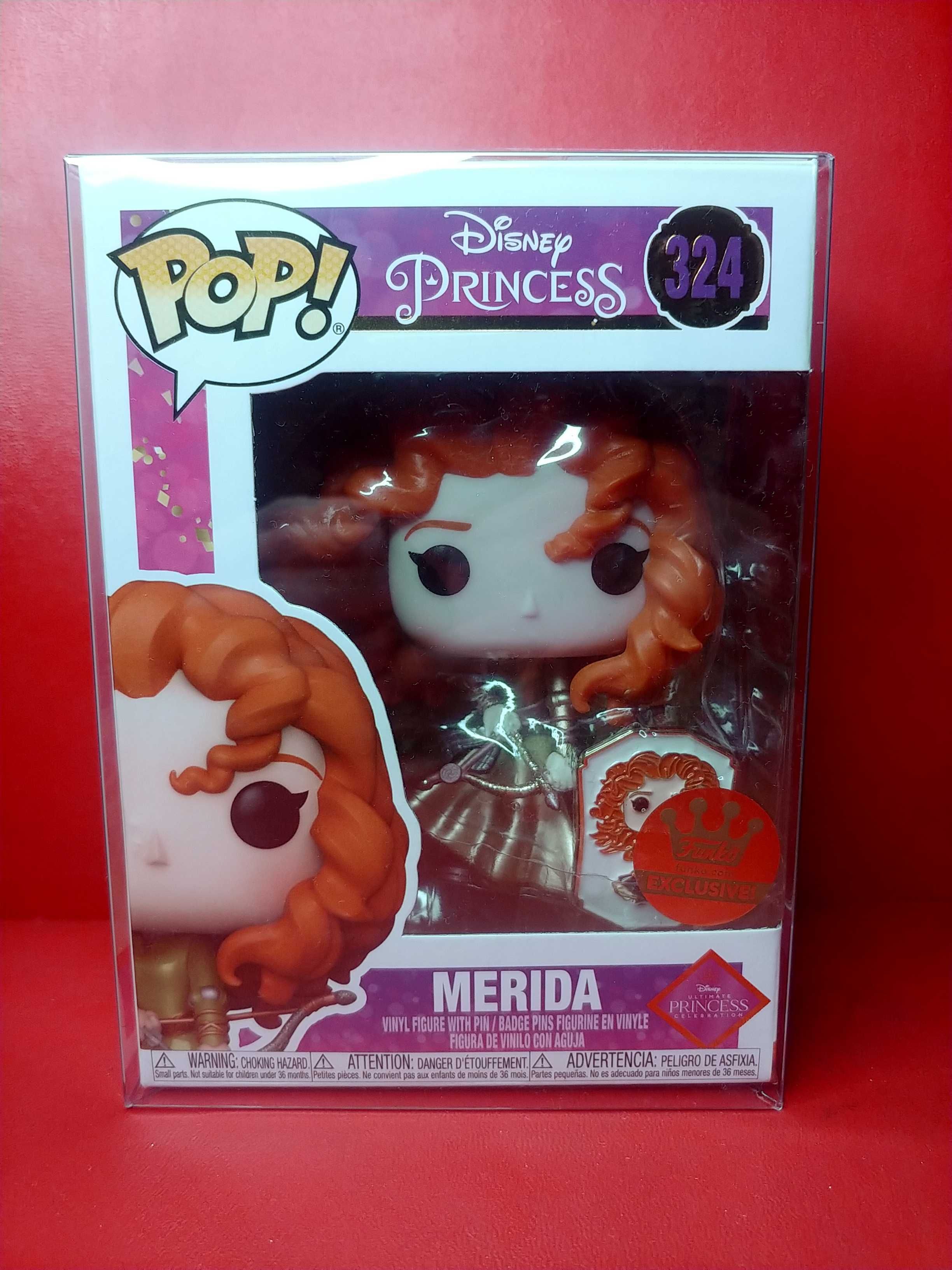 Funko pop Merida with pin figurka, Disney princess, exclusive 324