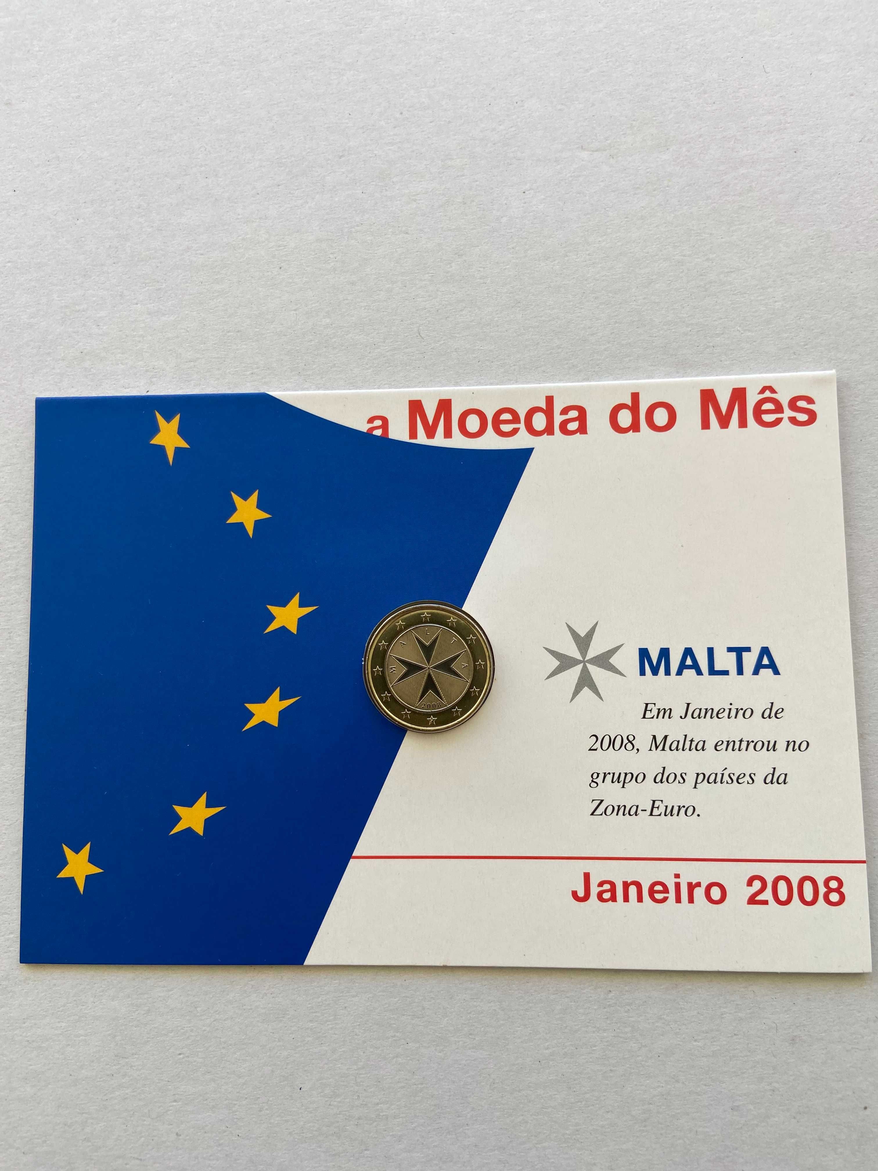 Conjunto de moedas de 1 Euro