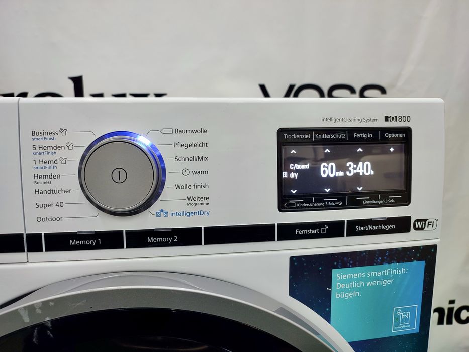 Сушильна машина Siemens IQ800 smartFinish, AutoClean, Heat-Pump, WiFi