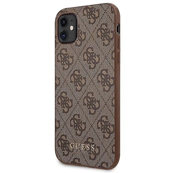 Etui Guess 4G Metal Gold Logo na iPhone 11 / Xr 6,1" - brązowe