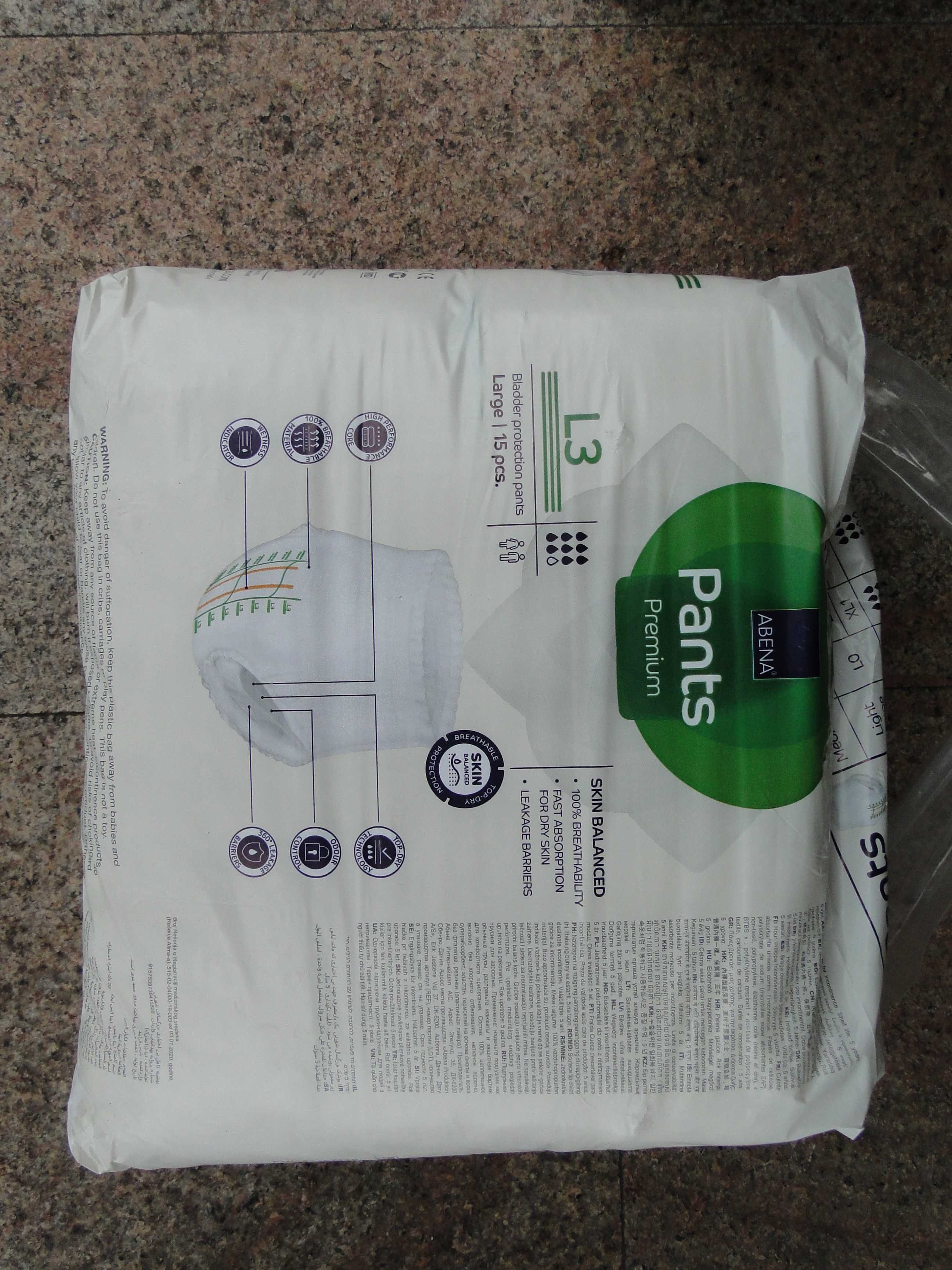 Pieluchomajtki z ABRI FLEX PREMIUM orazi Tena . Rozmiar L3