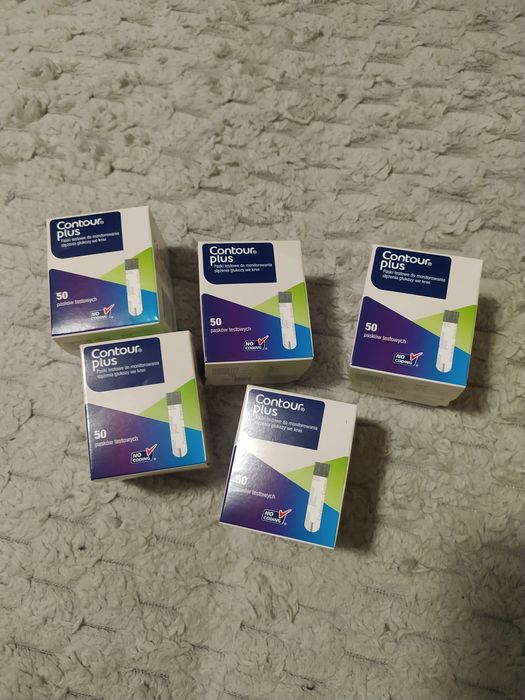Sprzedam 5 op pasków do pomiaru cukru contour plus