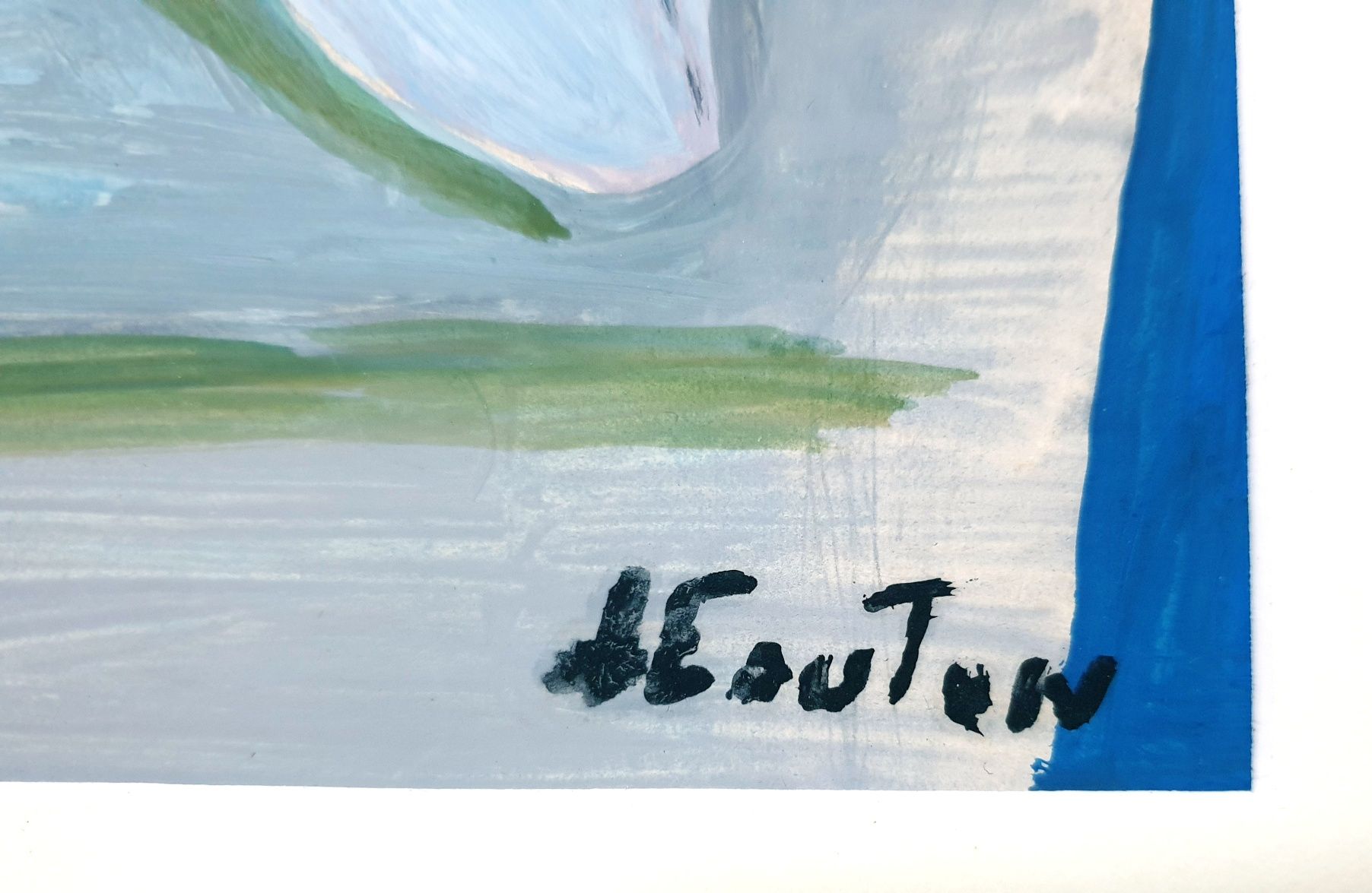Nu - pintura em guache assinada com passepartout