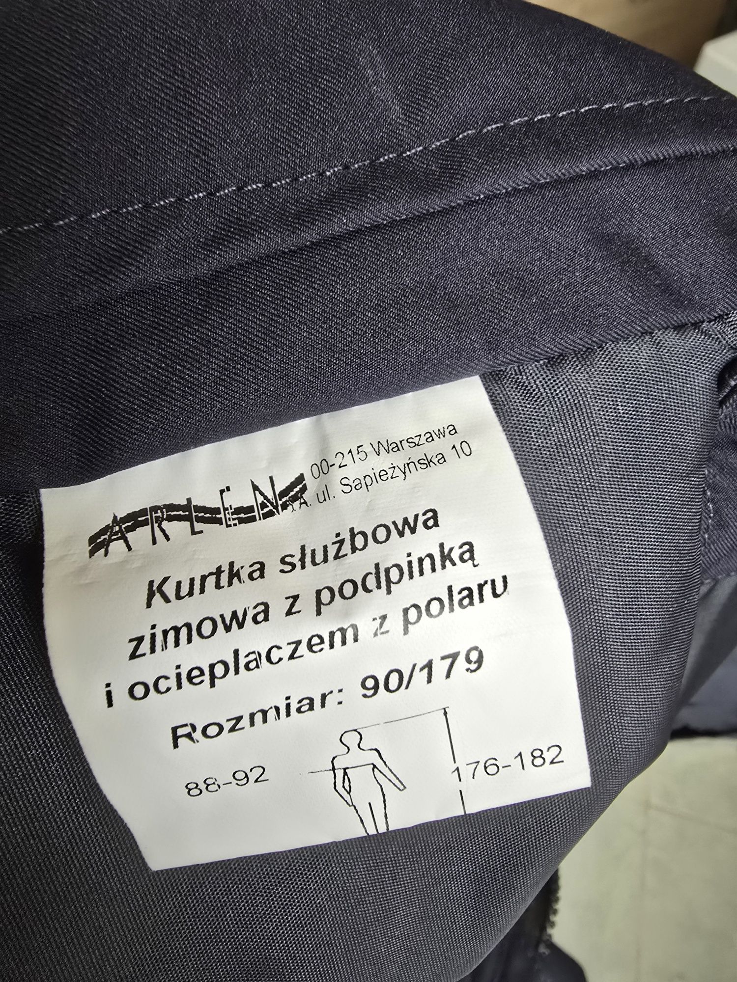 Kurtka służbowa zimowa z podpinką.