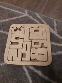 Drewniane puzzle układanka Ikea Pyssla jak nowe mega okazja