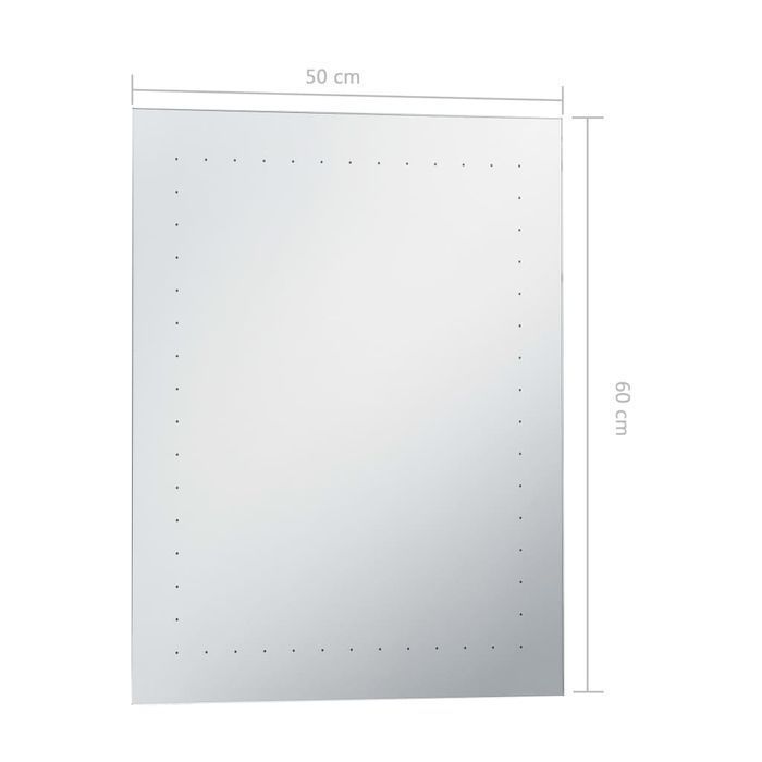 Lustro Łazienkowe z LED Vidaxl 50x60 cm Srebrne IP44