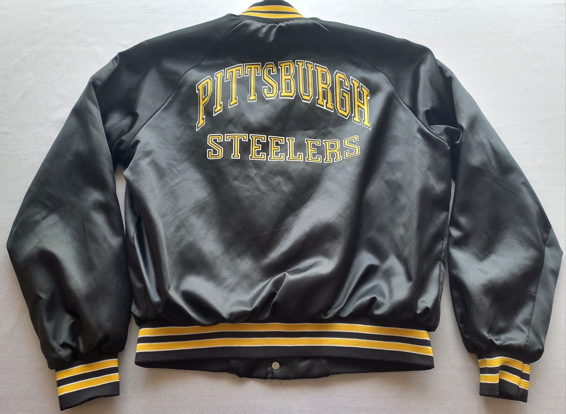 Винтаж мерч куртка бомбер NFL Pittsburgh Steelers size M 80гг USA