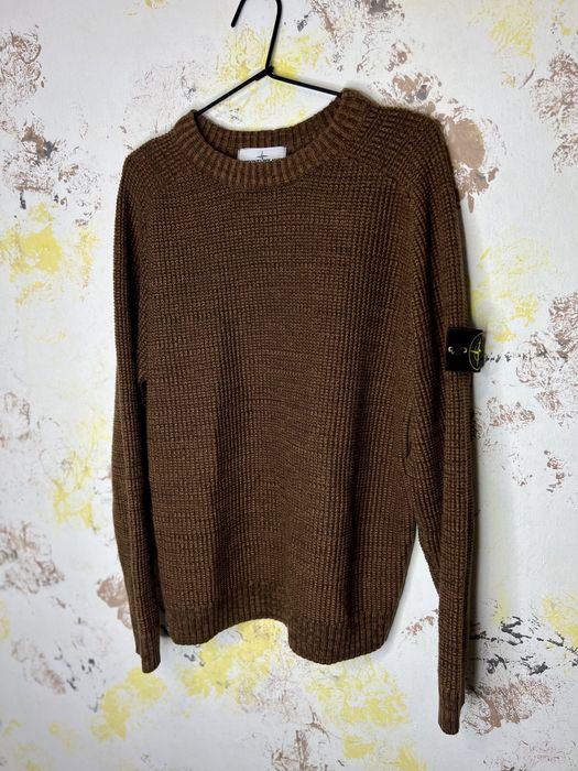 Вязаный свитер кофта Stone Island винтаж оригинал размер L