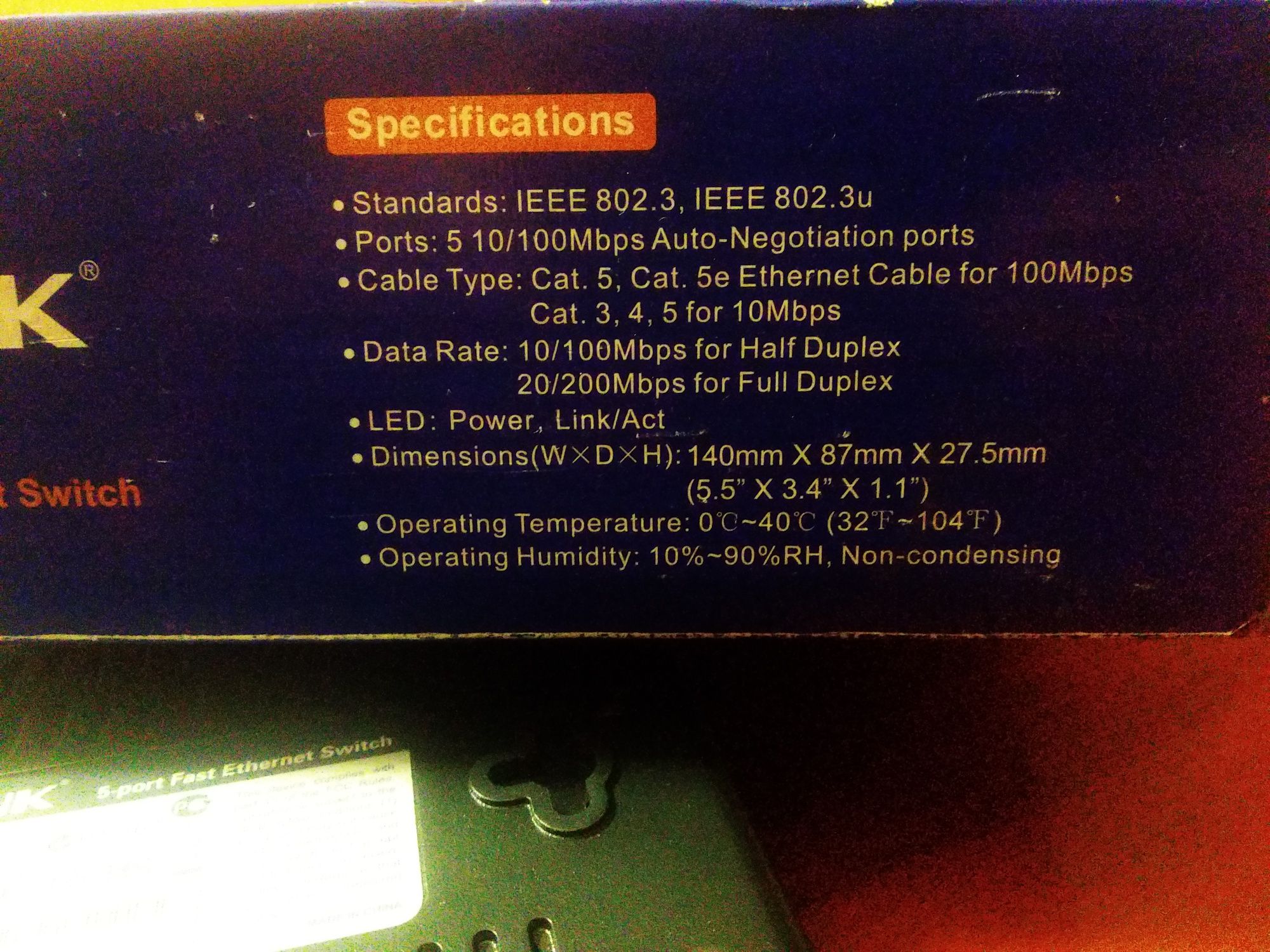 Продам Коммутатор TP-Link TL-SF1005D ( 5 портов на 10/100 МБ/с)