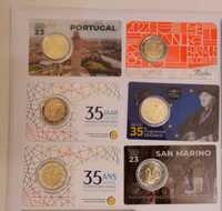 Várias Moedas de 2 Euro em Coin Card