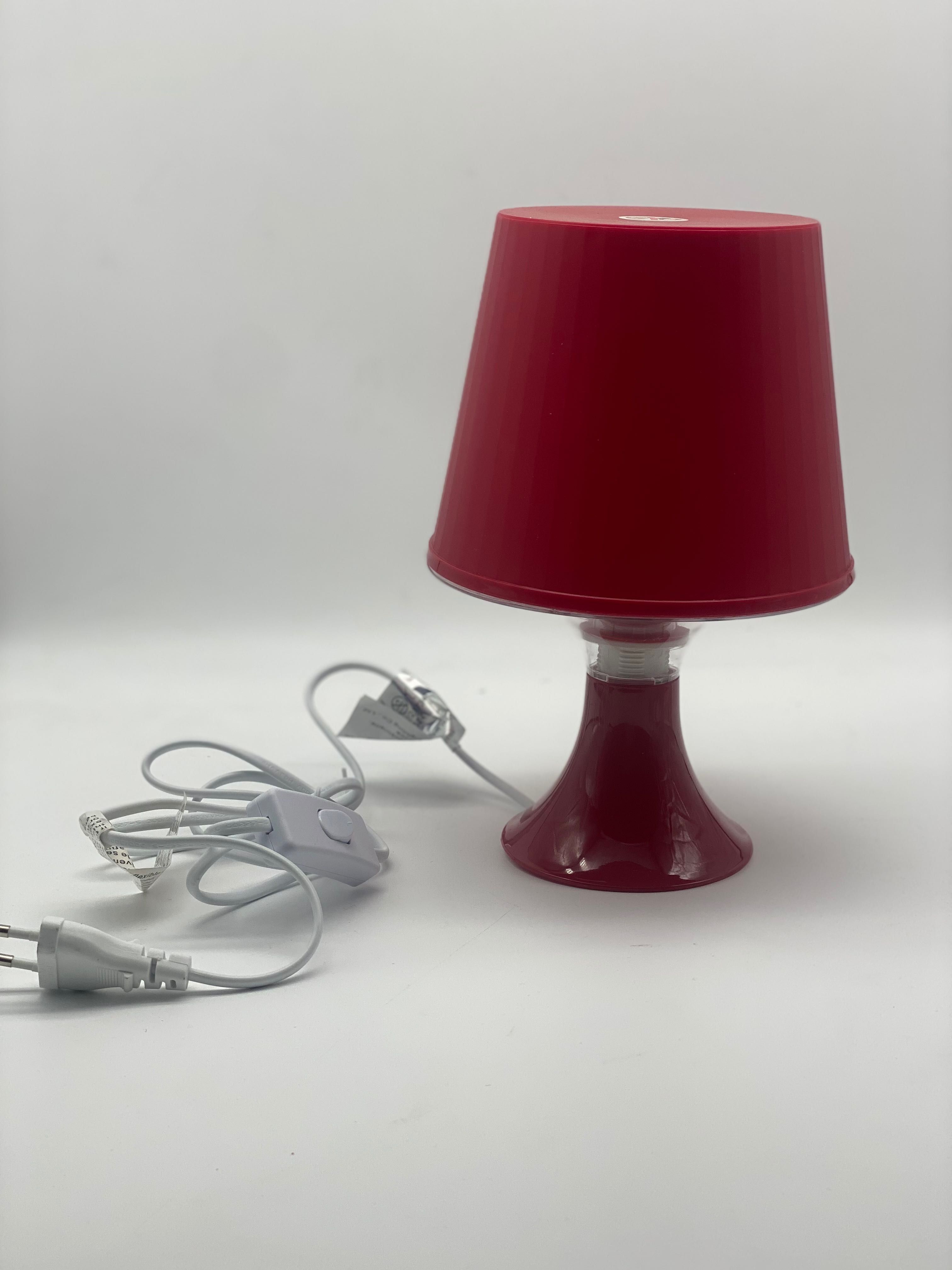 Lampa stołowa - czerwona