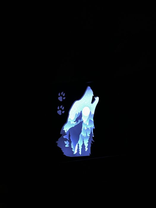 Lightbox LED RGB z wymiennymi wkładami + pilot, zasilacz