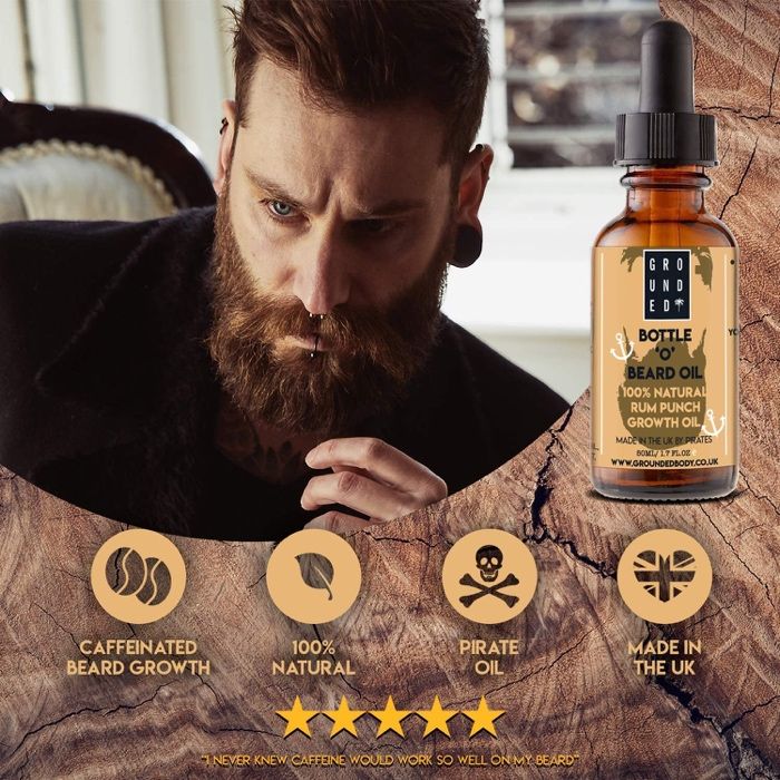 Óleo para Barba - 1,7 Oz - Hidrata e nutre - Barbearia - Rum Punch