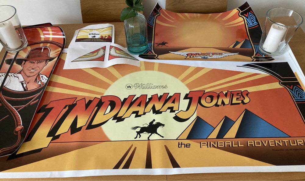 Indiana Jones Decals Okleina williams +Sideboard. Apron Pinball Fliper