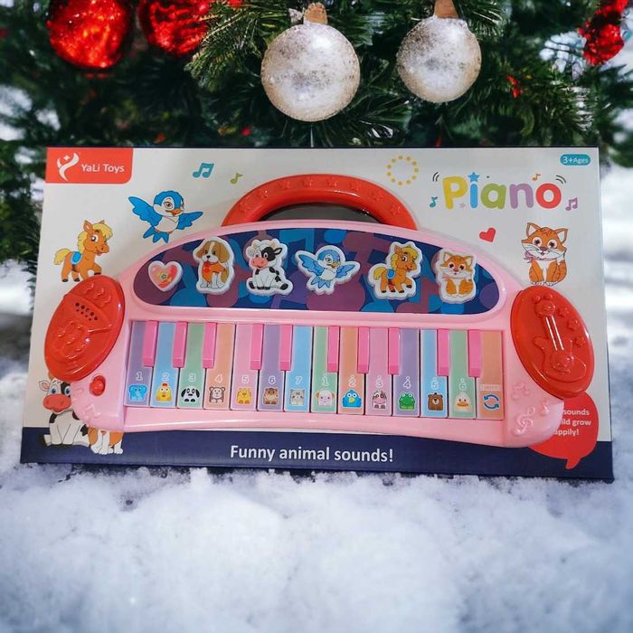 Muzyczne różowe pianino dla dziec
