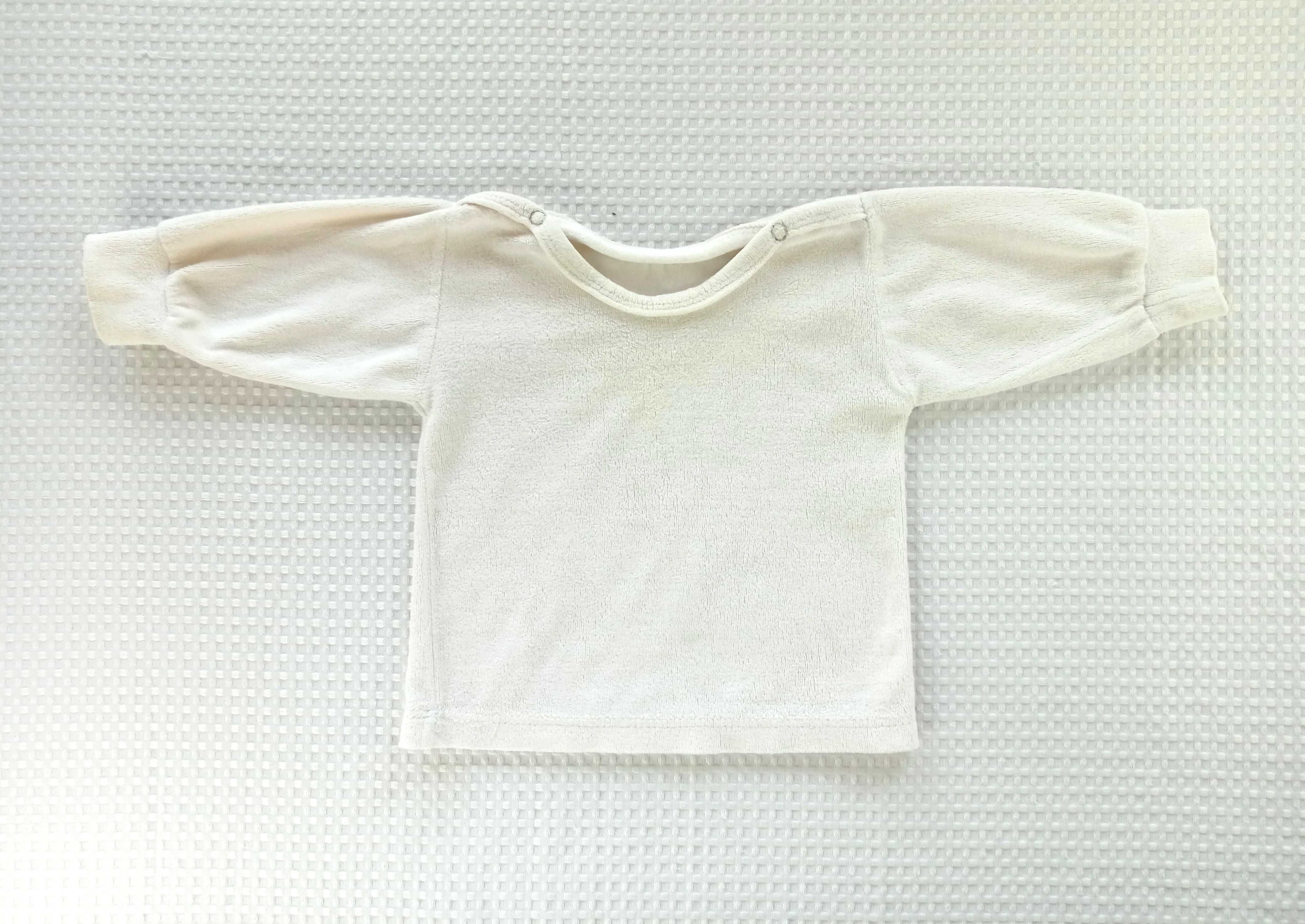 koszulka biała frotte dla niemowlaka
