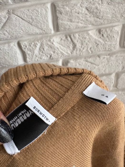 Шерстяний вʼязаний светр куртка зіпка Burberry wool