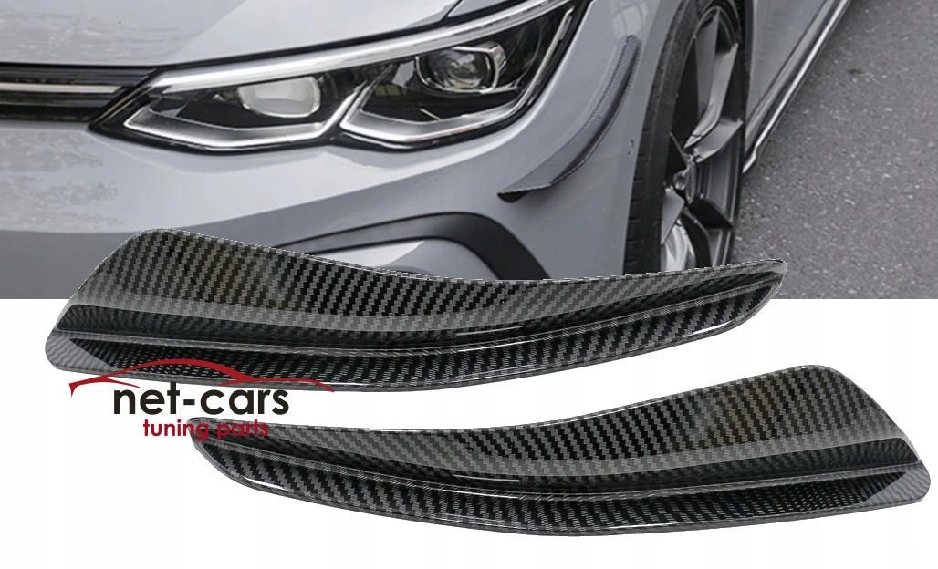 Spoiler Splitery dokadki przód GOLF 8 20- GTI R line Carbon