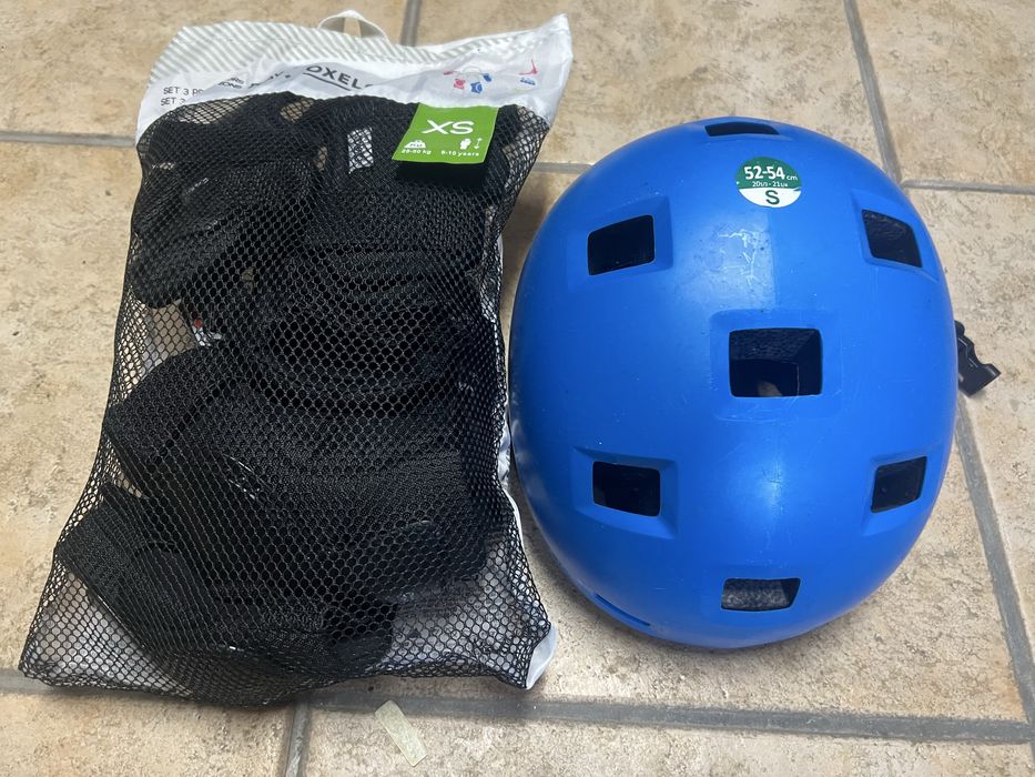 Capacete criança + kit proteçao