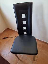Cadeiras em pele sintetica preto