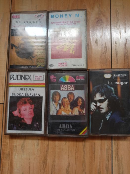Kolekcja stare kasety magnetofonowe Boney M  ABBA