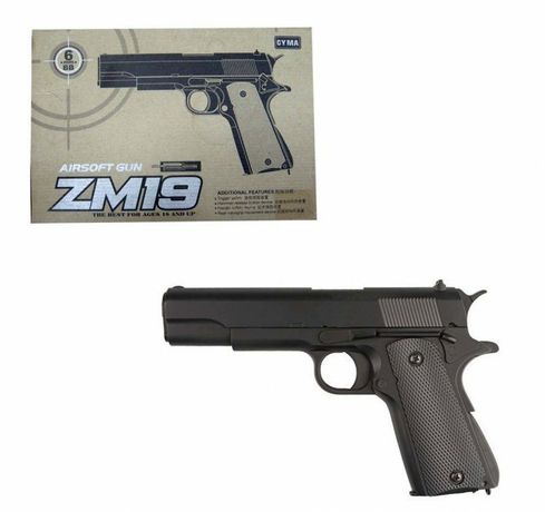 Игрушечный Пистолет детский ZM 19 Cyma стреляет пульками 6 мм