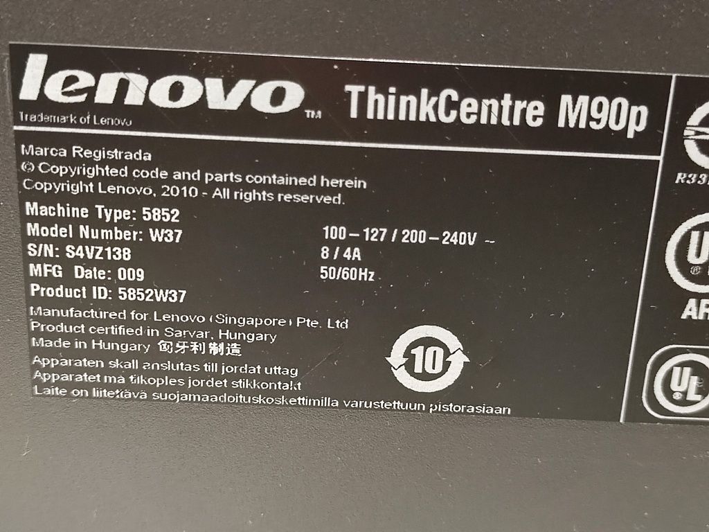 Komputer stacjonarny LENOVO ThinkCentre M90P