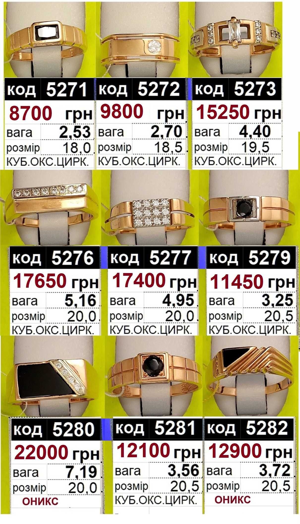 Золоті каблучки до 18 розміру Розпродаж ФОП за собівартістю