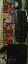playstation 4 1 tera /teclado com luzes e rato gaming + 6 jogos