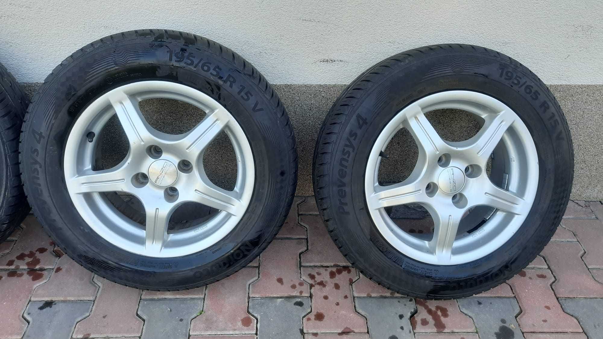 Felgi Koła Corsa Meriva Clio 15 cali 4x100 ET38 Lato 195/65/15 Wysyłka