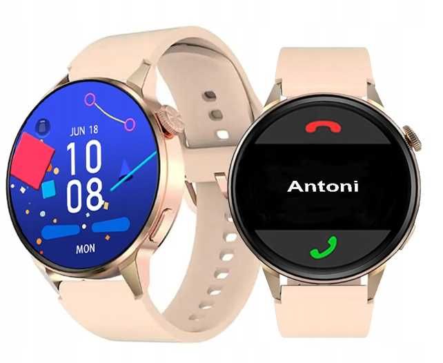 Smartwatch DT3 damski rozmowy, menu PL indukcja