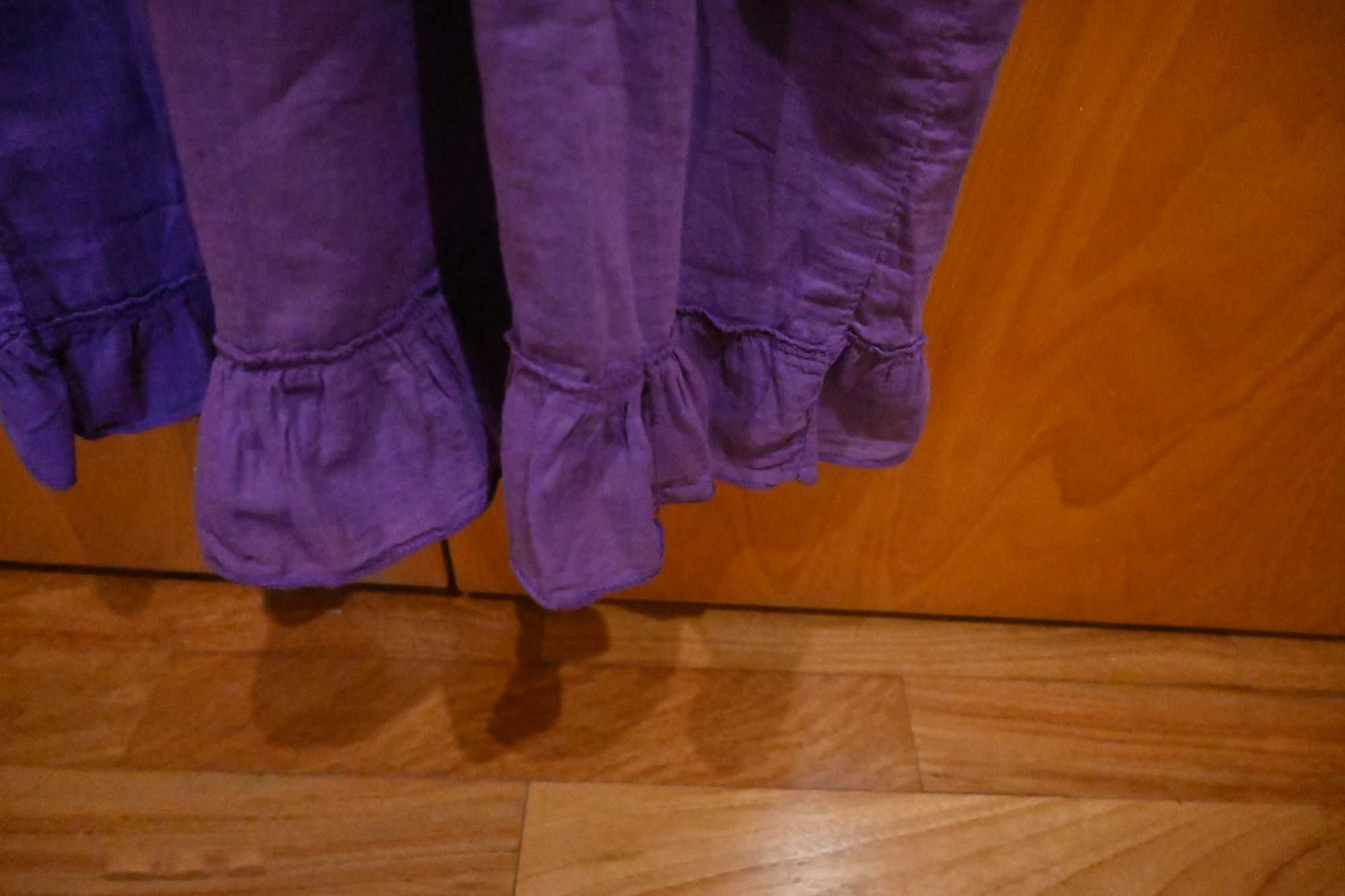 Top roxo com folho