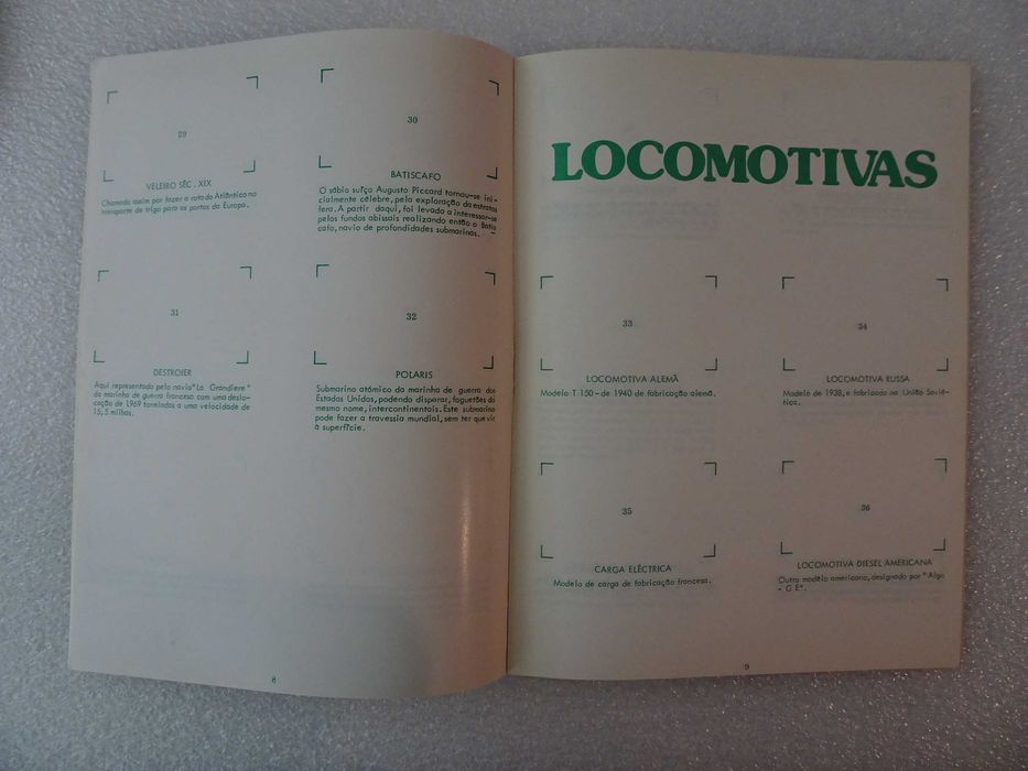 Caderneta de cromos vazia - O Mundo dos Aviões, Locomotivas, Barcos