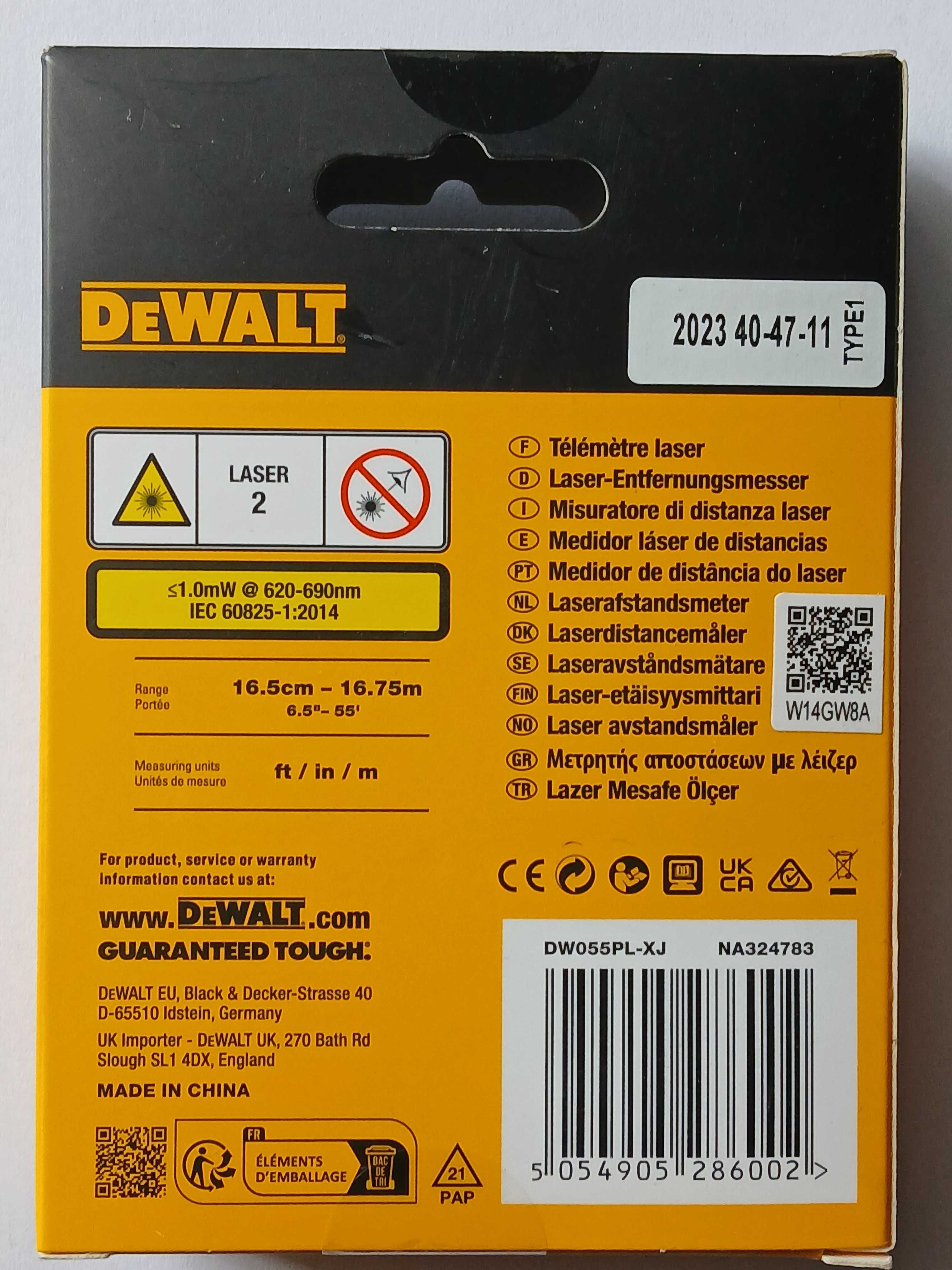 Dalmierz laserowy DeWALT DW055PL - XJ*nowy *oryginal