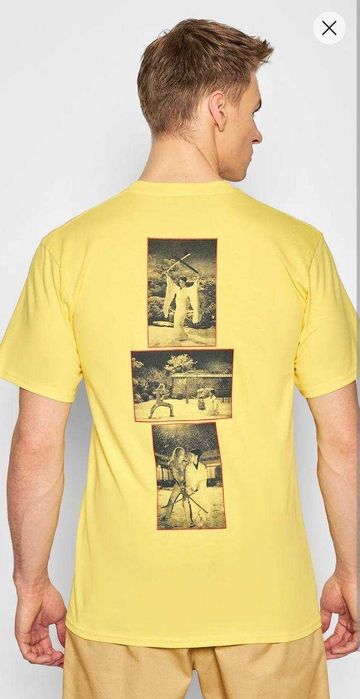 Футболка Жёлтая HUF/KILL BILL с логотипами спереди и сзади