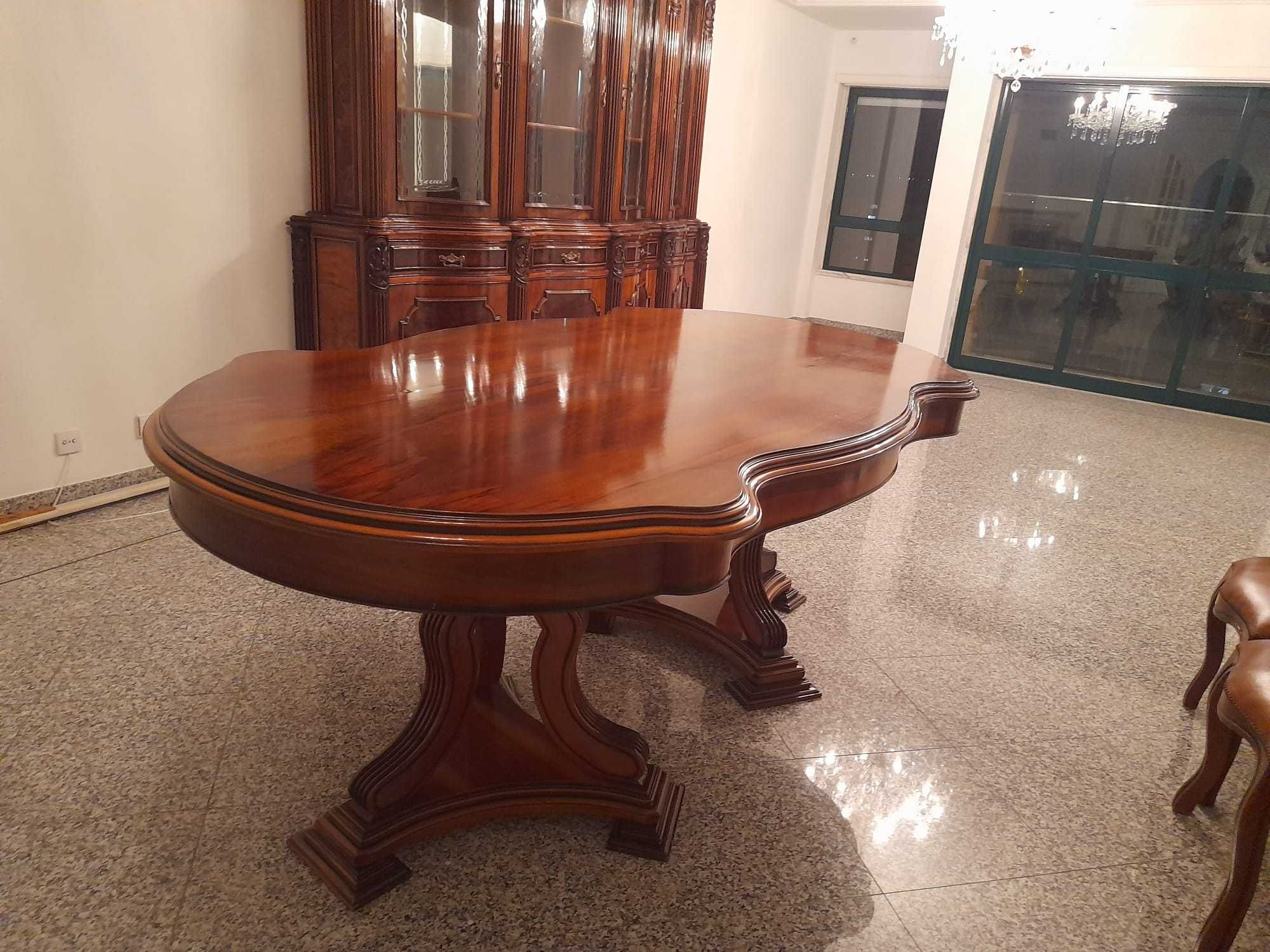 Mesa Sala madeira maciça pés de galo