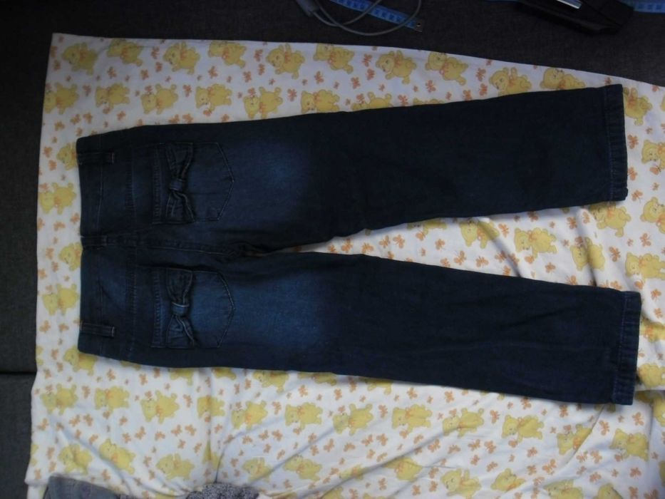 spodnie 122 / 128 podszyte/ ocieplone materiałem jak nowe, regulacja