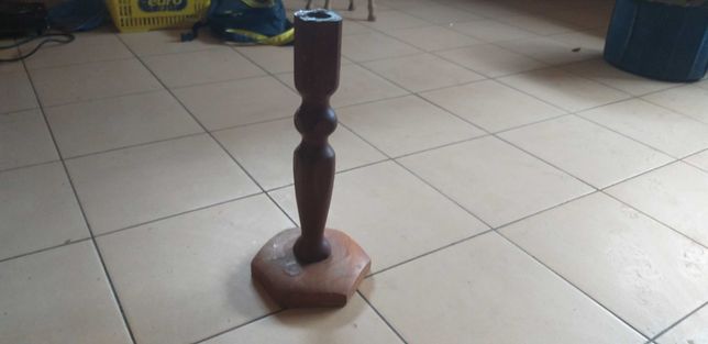 świecznik drewniany toczony 40 cm
