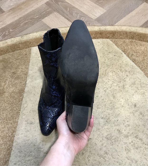 Козаки короткие 39, Кожанные ботинки, челси41р, ботинки на каблуке 41