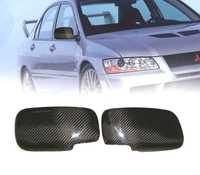 CAPAS DE ESPELHOS RETROVISORES PARA MITSUBISHI EVO VII VIII IX CARBONO