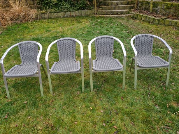 Krzesła aluminiowe ogrodowe 4szt