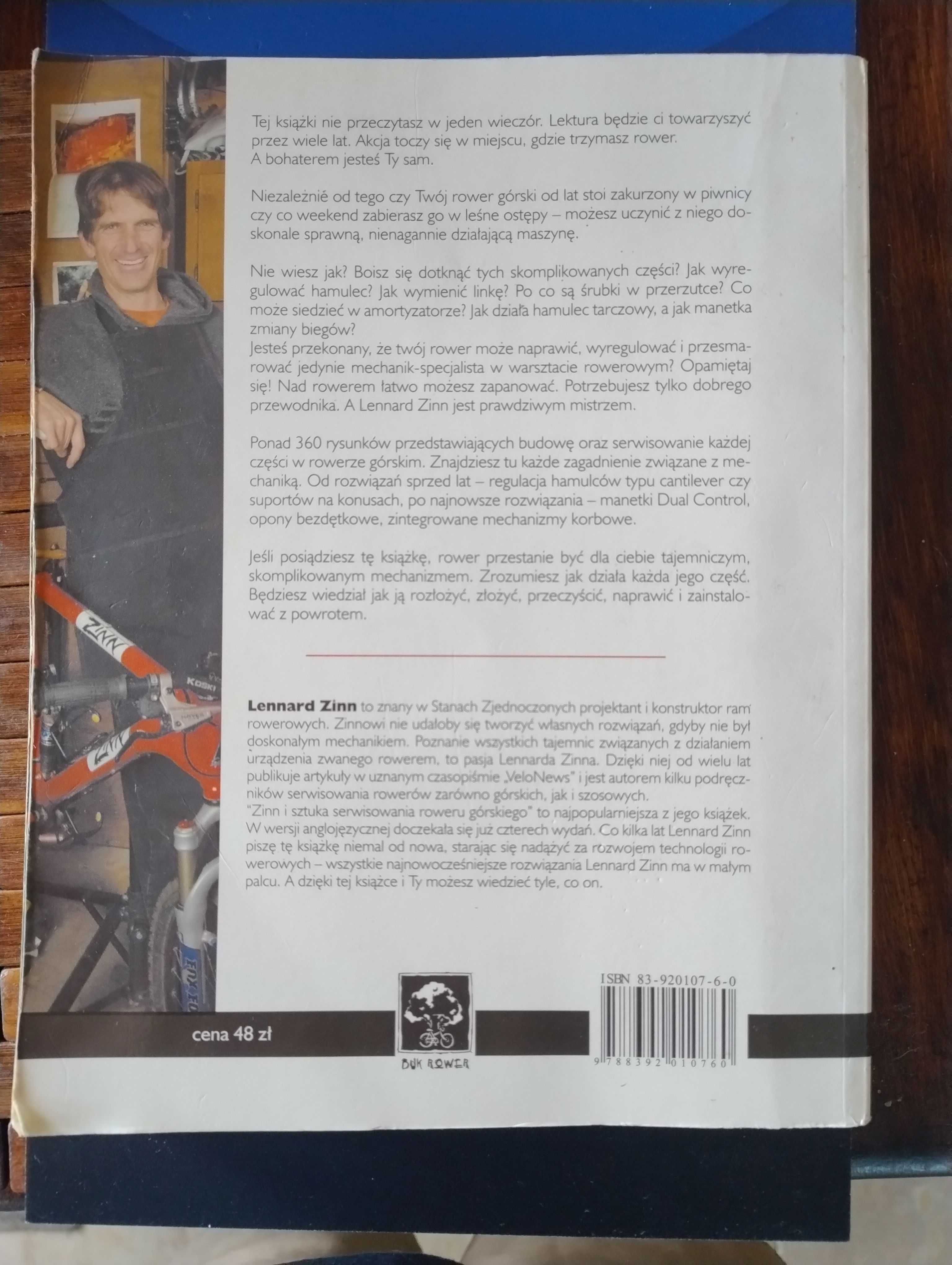 ZINN i Sztuka serwisowania Roweru górskiego Lennard Zinn