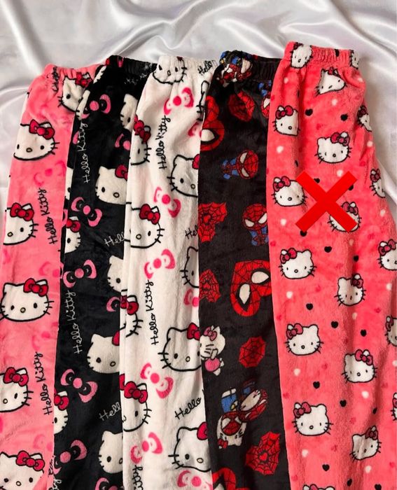 Плюшеві штани Hello Kitty, піжамні штани з Hello kitty, піжама