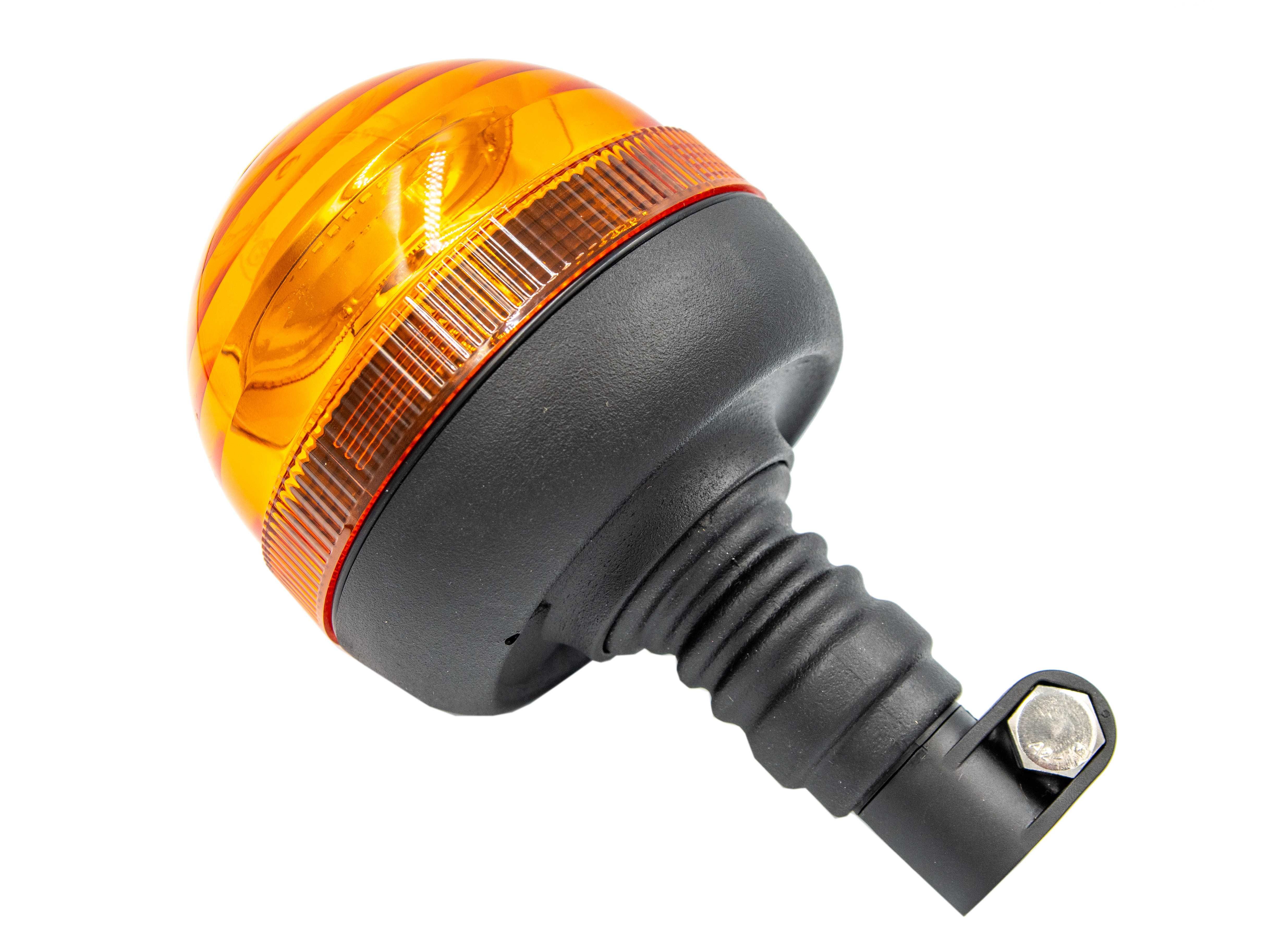 Lampa ostrzegawcza błyskowa LED diodowa pomarańczowa kogut na trzpień