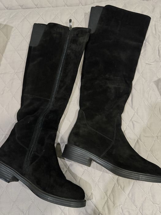Жіночі чоботи, 38р, натуральна замша