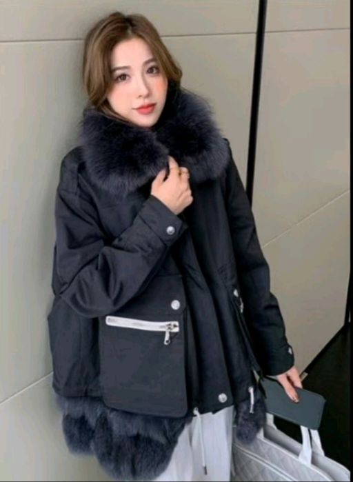 Парка євро зима, хутро песець  Хл