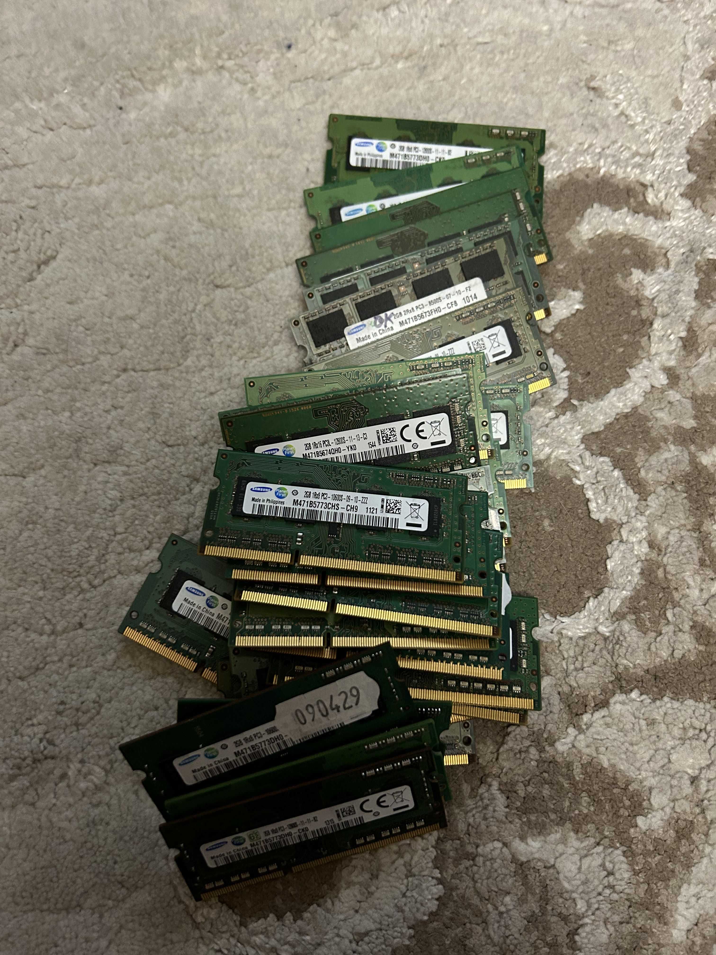 Планки SoDIMM DDR3 для ноутбуков 50шт